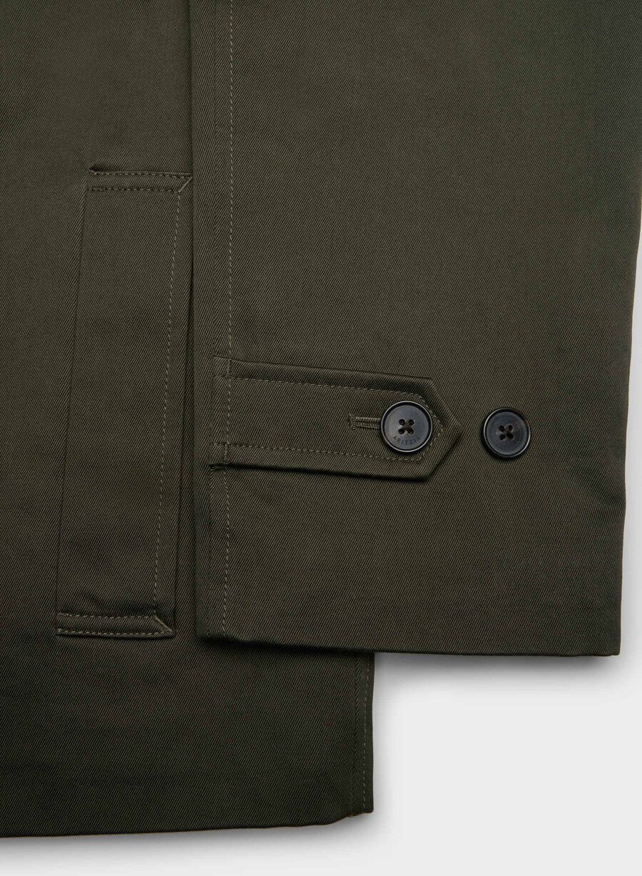 the regent short trench coat - rich twill dark olive