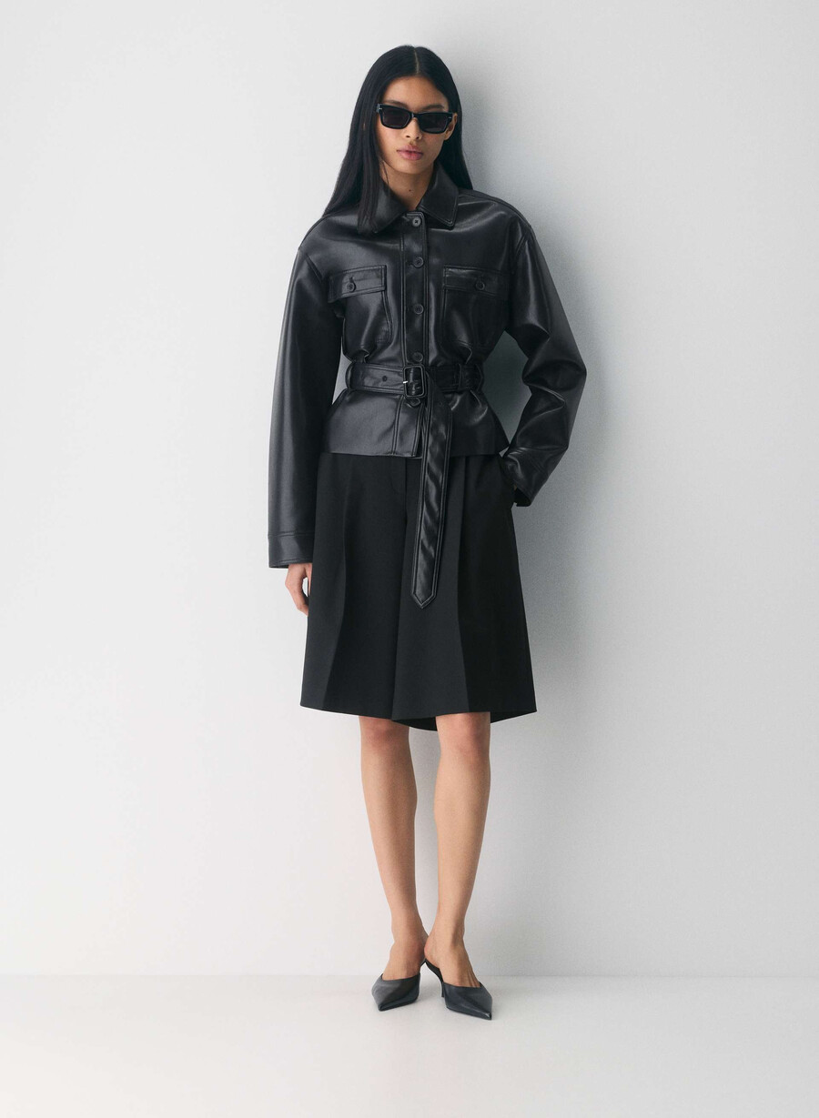 kerr jacket - unreal leather black
