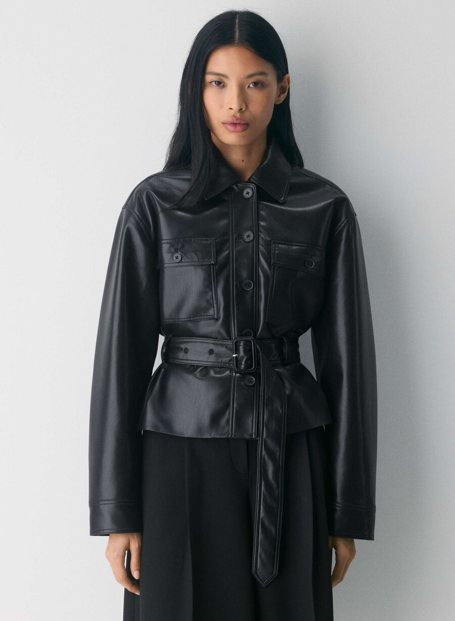kerr jacket - unreal leather black