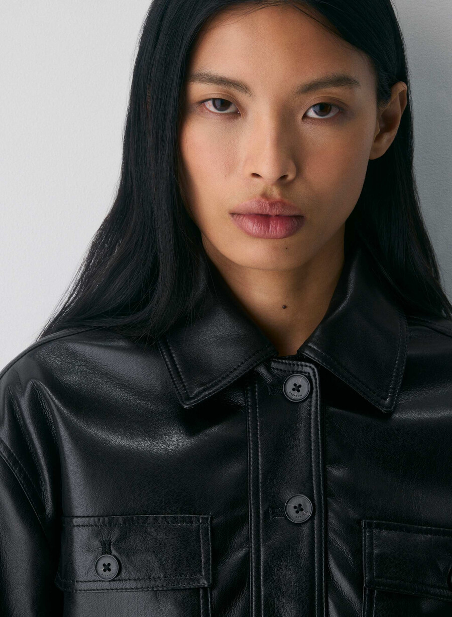 kerr jacket - unreal leather black