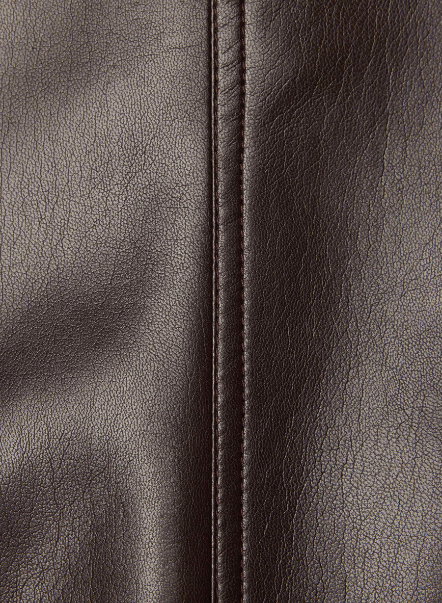 kerr jacket - unreal leather rich mocha brown