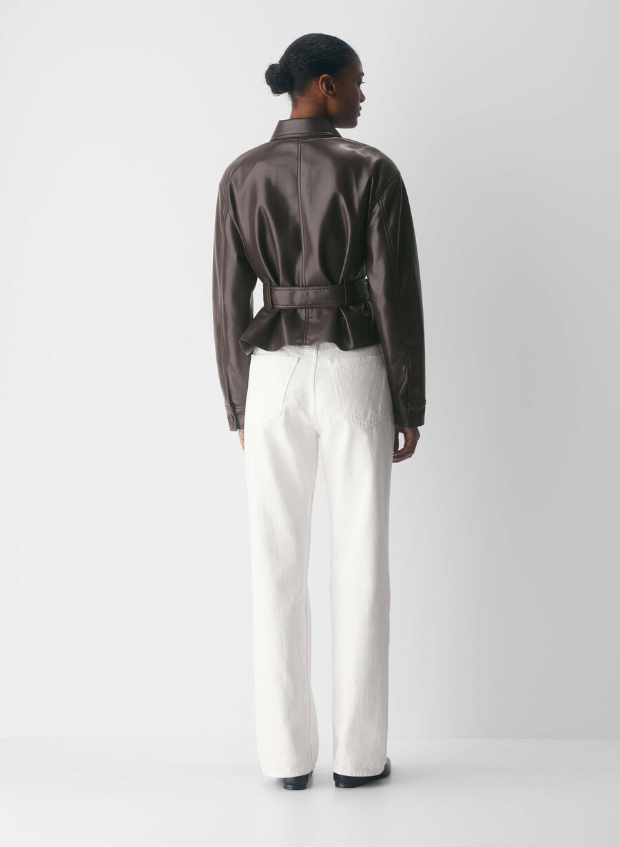 kerr jacket - unreal leather rich mocha brown