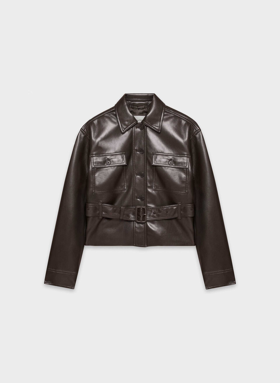 kerr jacket - unreal leather rich mocha brown
