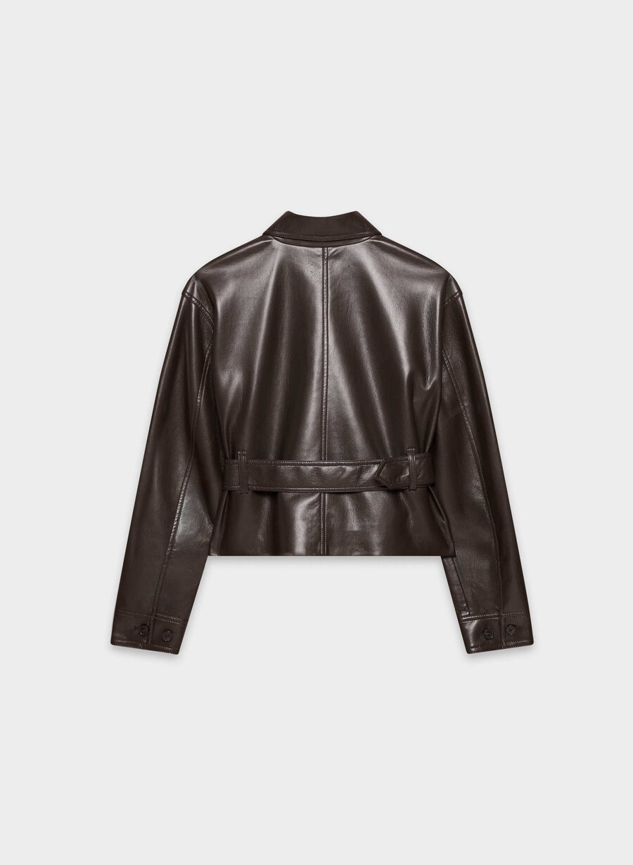 kerr jacket - unreal leather rich mocha brown