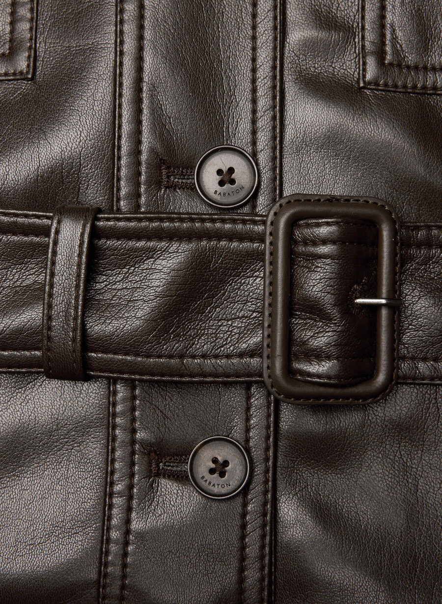 kerr jacket - unreal leather rich mocha brown