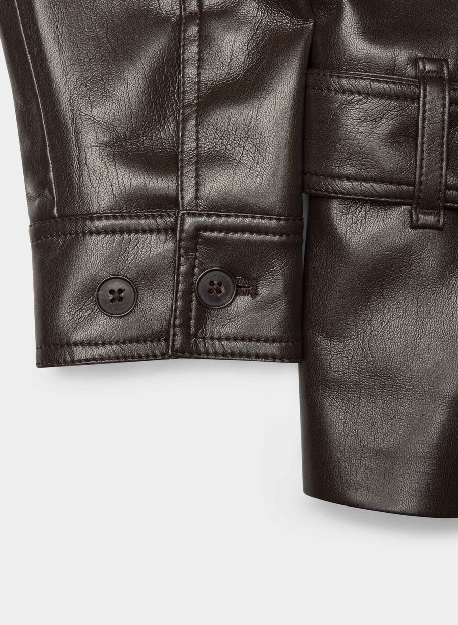 kerr jacket - unreal leather rich mocha brown