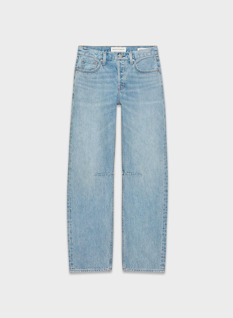 denim forum the 90s mid-rise loose tapered jean 7 yrs bleu taboo