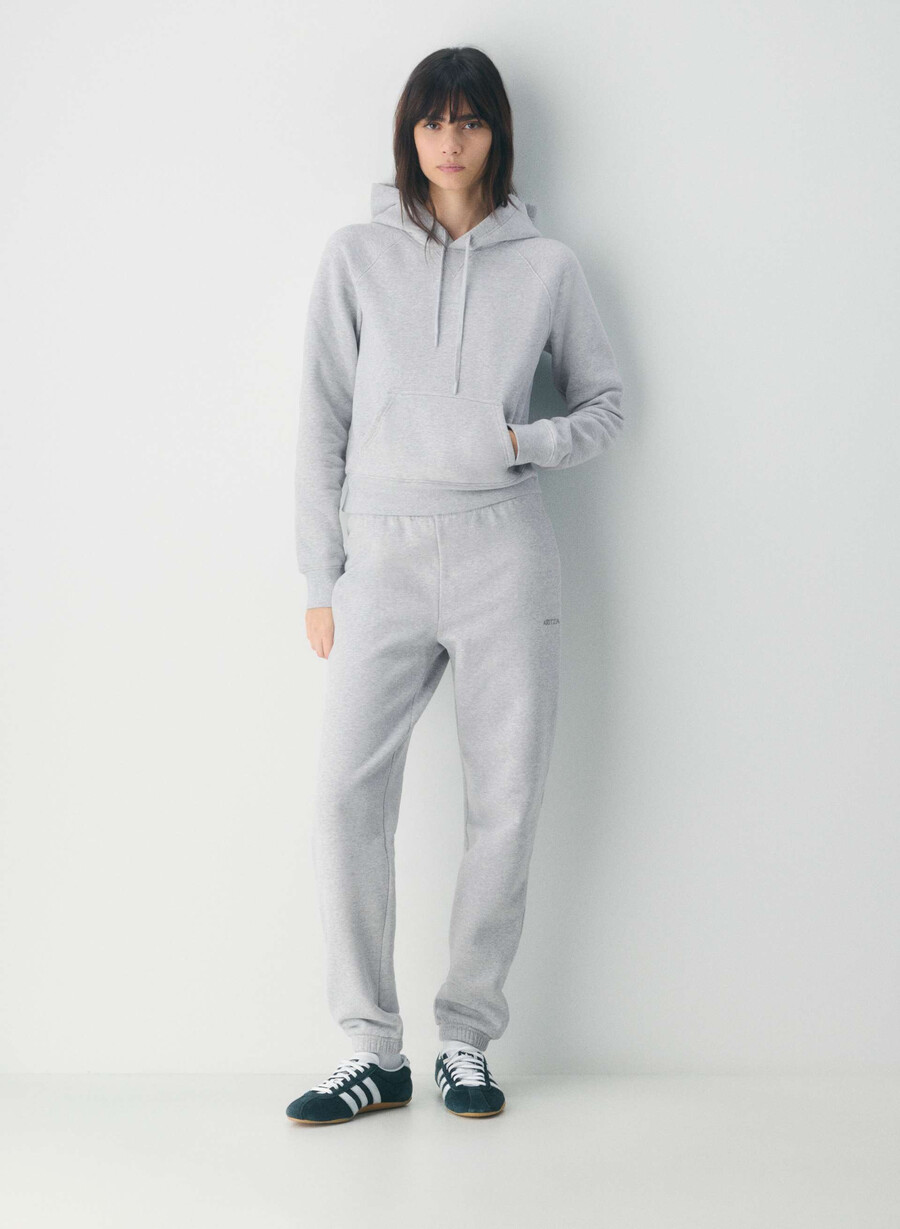 cozy sweatfleece snug raglan hoodie heather chrome