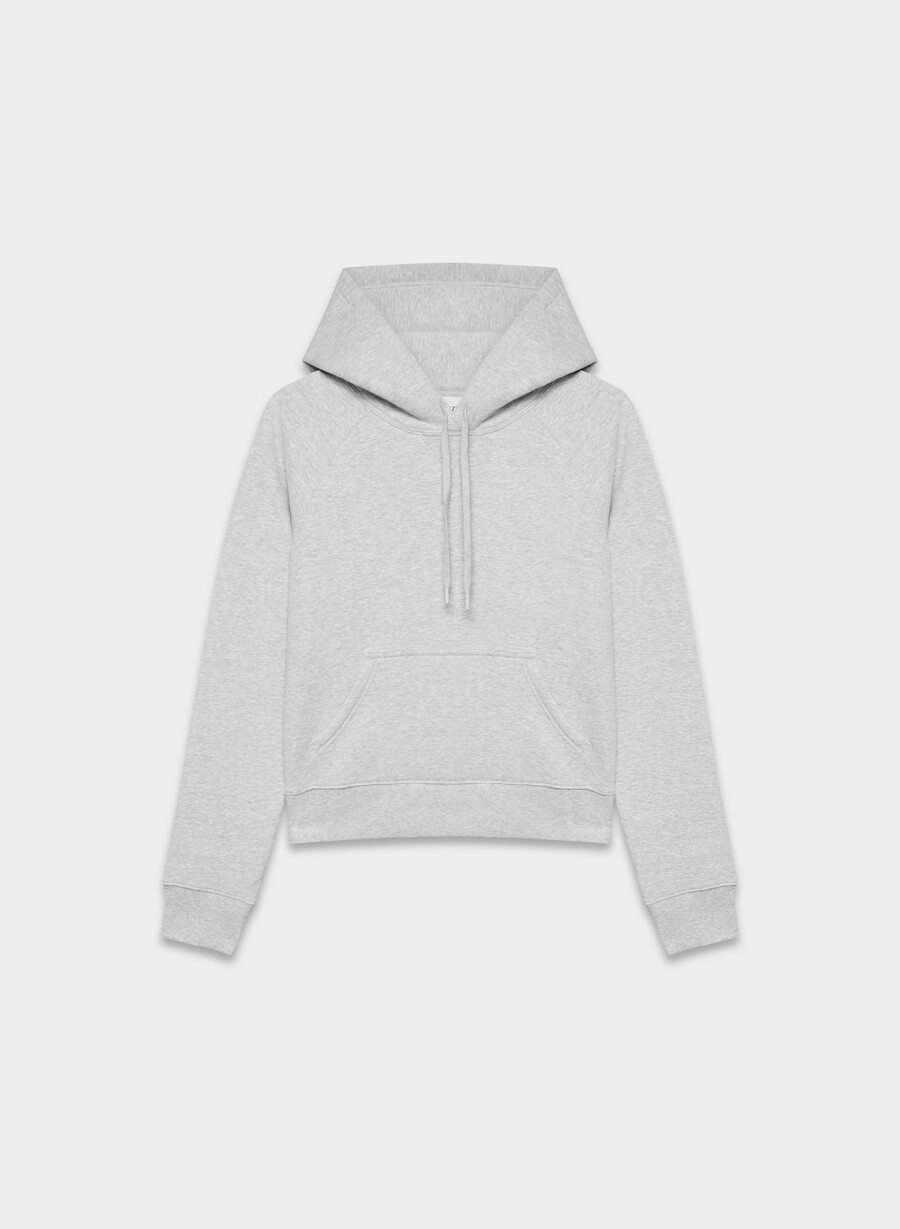 cozy sweatfleece snug raglan hoodie heather chrome