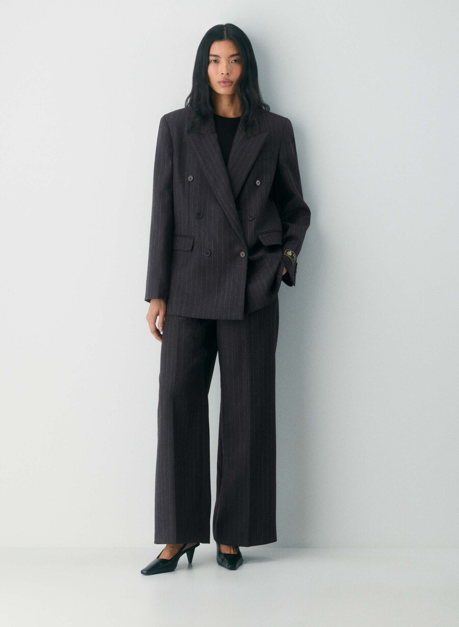 sylvan wool pant black