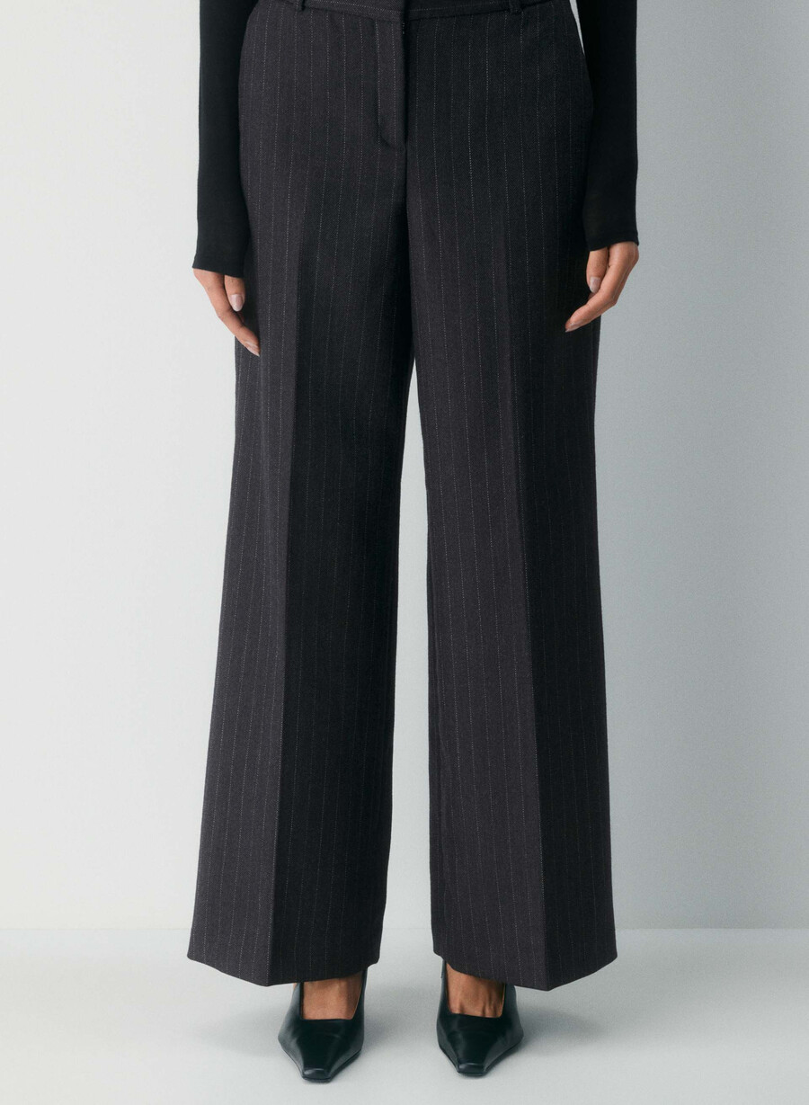 sylvan wool pant black