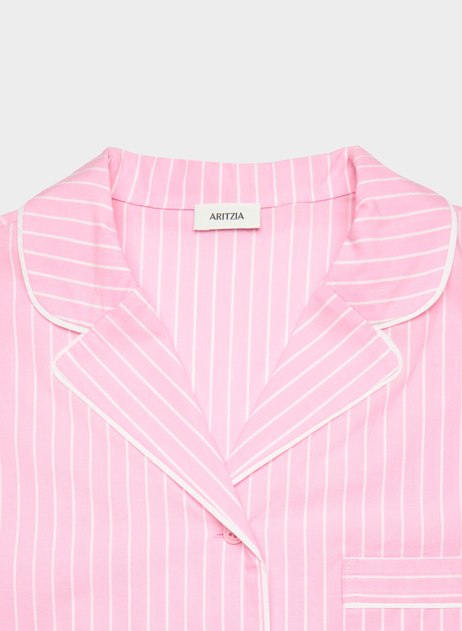 laze poplin pajama shirt mtchl strp jb pkb w