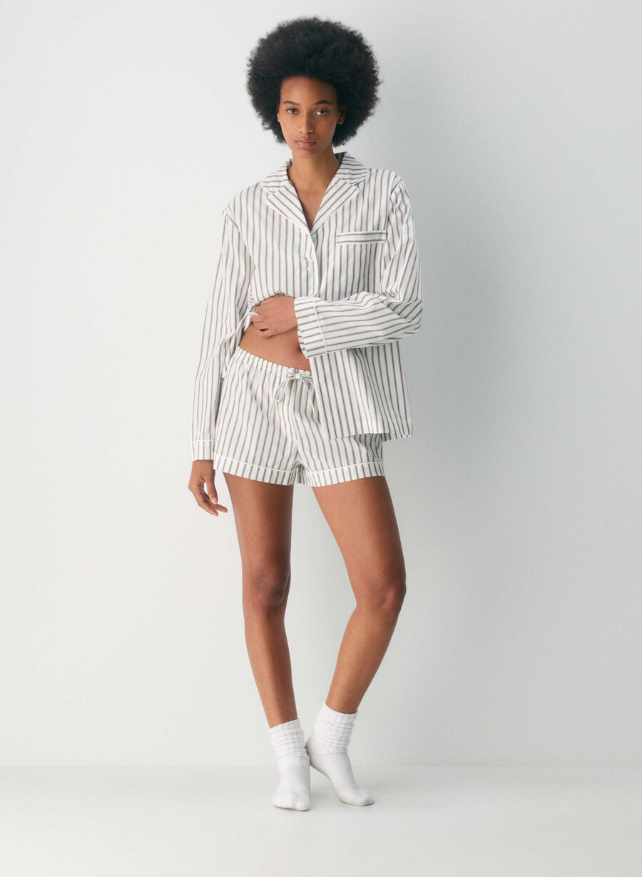 laze poplin pajama short joel stripe b wtch