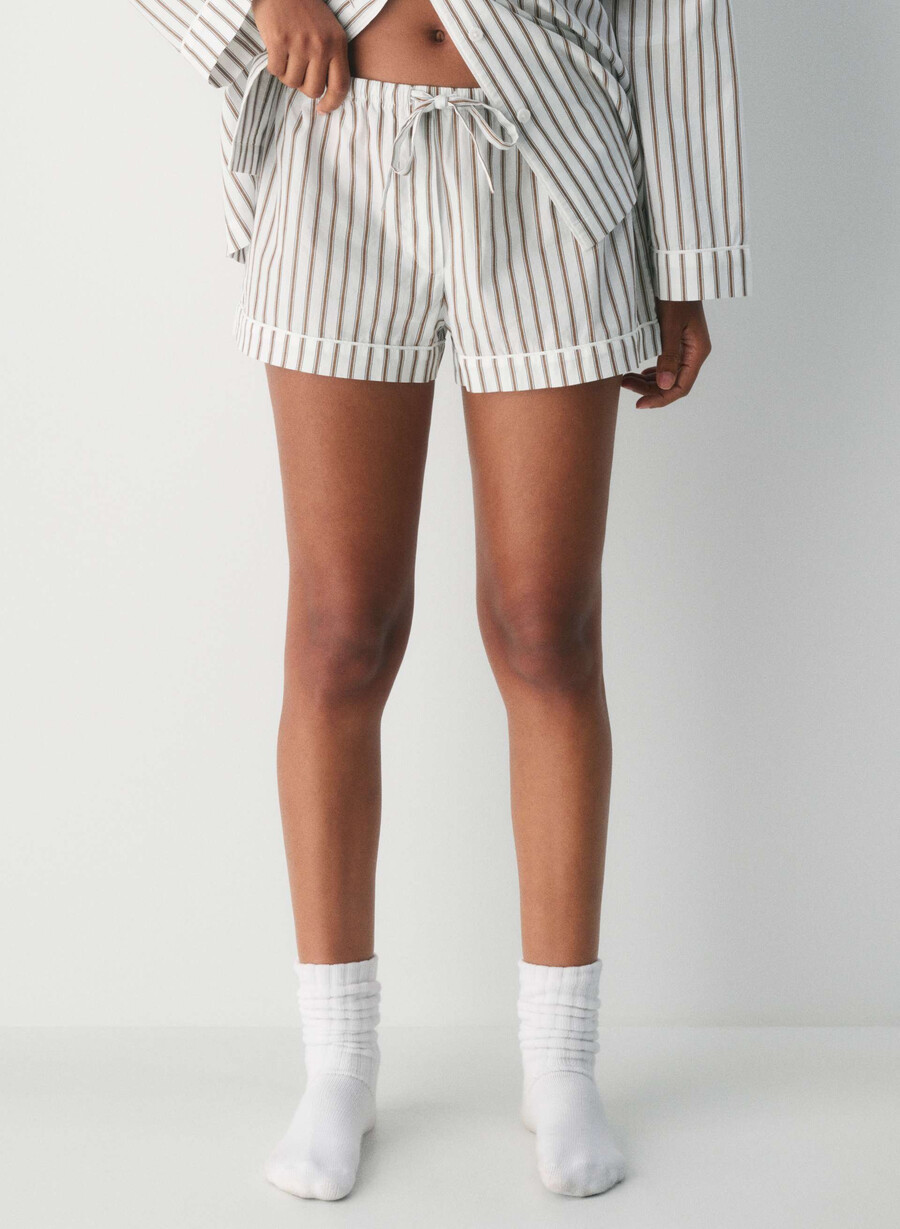 laze poplin pajama short joel stripe b wtch