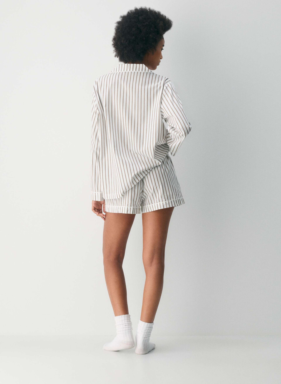 laze poplin pajama short joel stripe b wtch