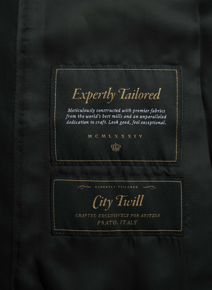 the finch short trench coat - city twill black