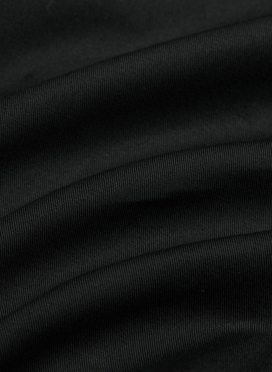 the finch short trench coat - city twill black