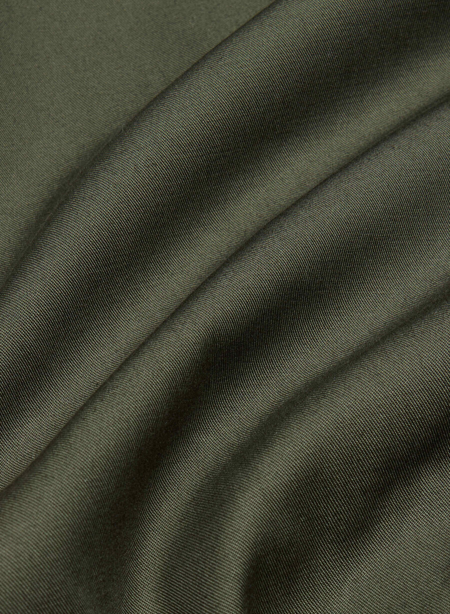 the finch short trench coat - city twill dark olive