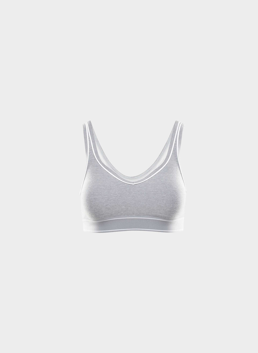 softwhip tiebreak sports bra heather chromewhite