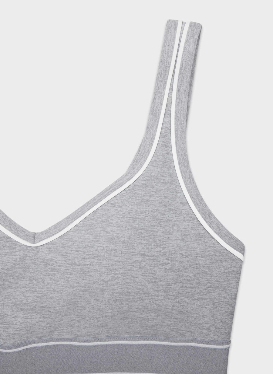 softwhip tiebreak sports bra heather chromewhite