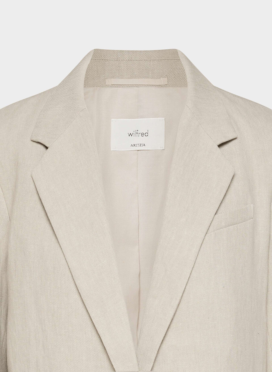 generation blazer - linen undyed dark ecru