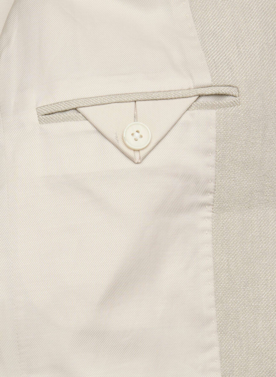 generation blazer - linen undyed dark ecru