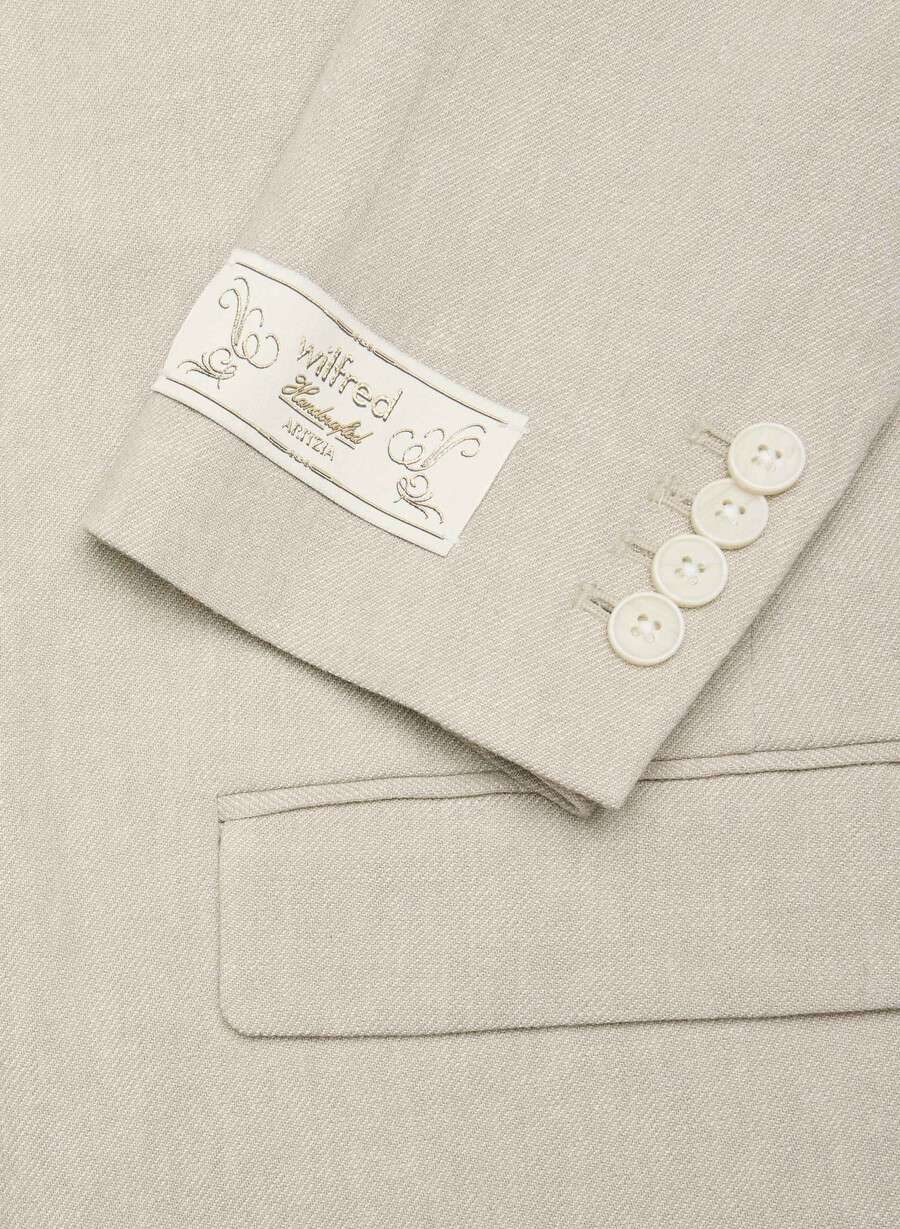 generation blazer - linen undyed dark ecru