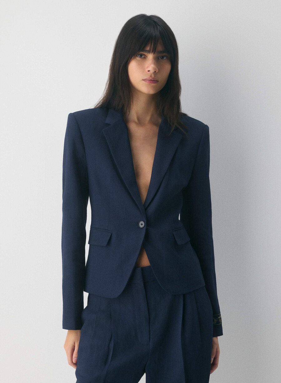 etiquette blazer - linen admiral