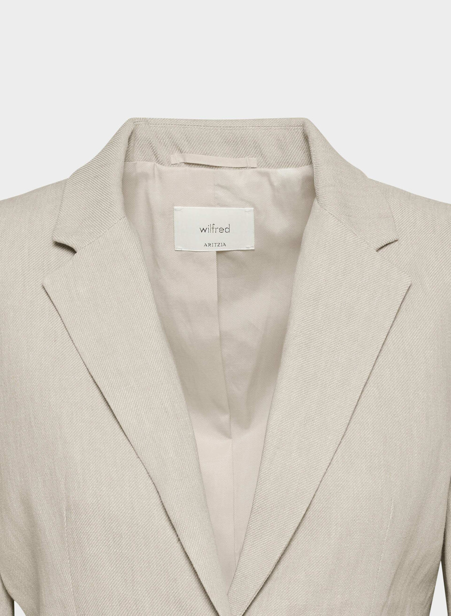 etiquette blazer - linen undyed dark ecru