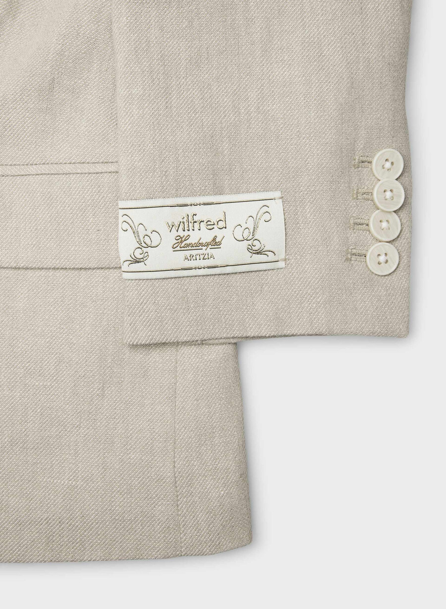 etiquette blazer - linen undyed dark ecru