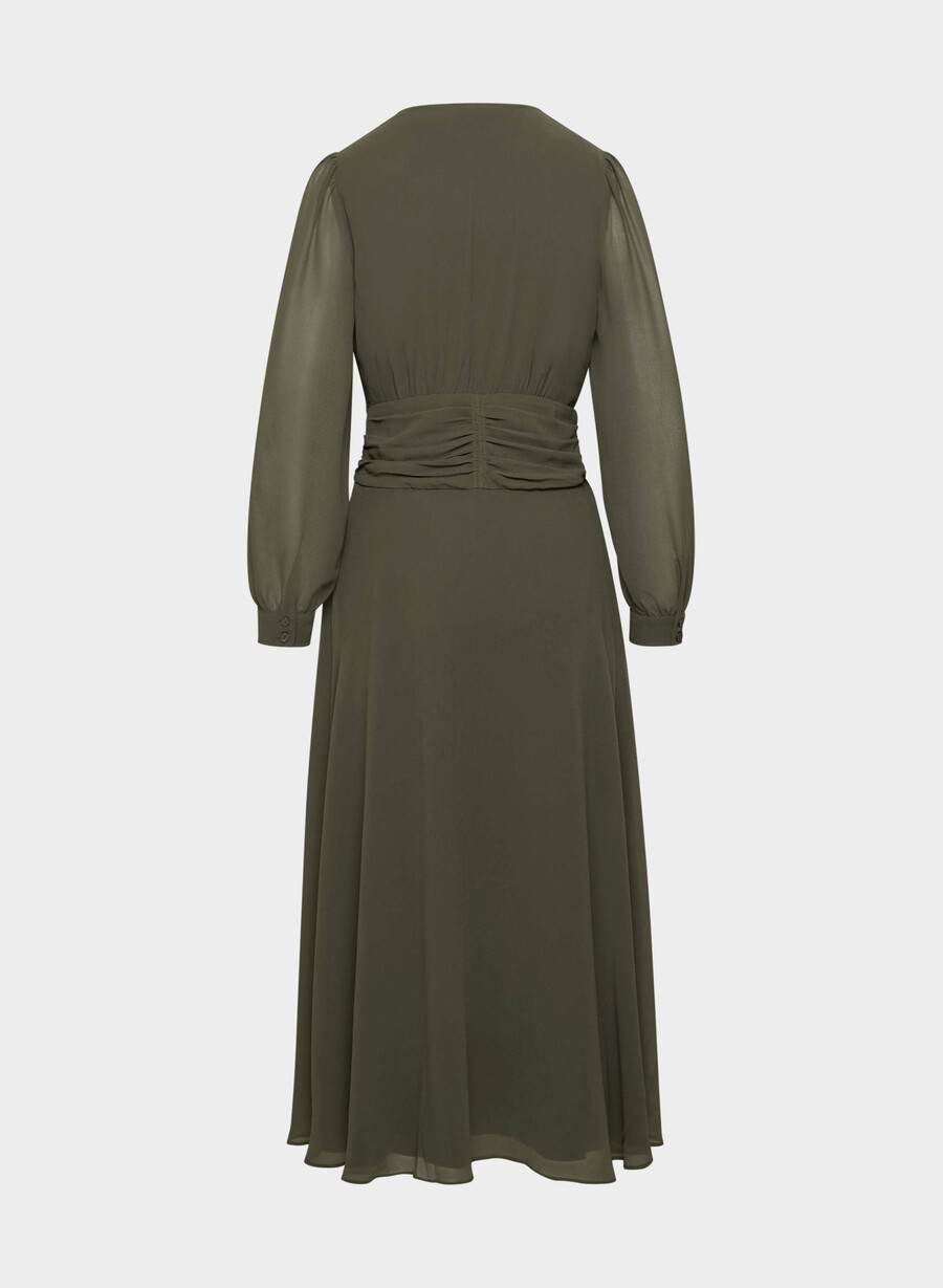 cursive dress dark olive