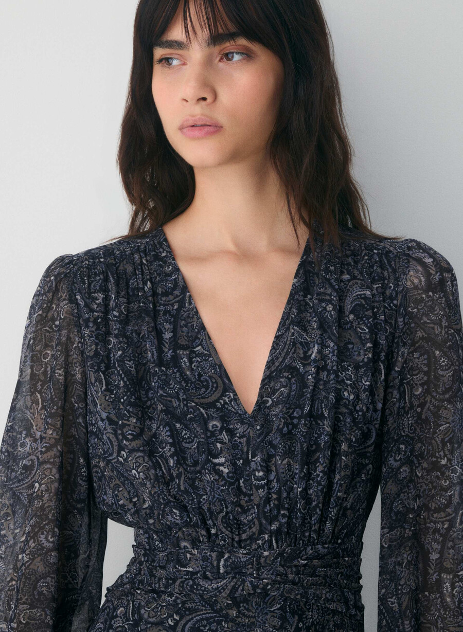 cursive dress dark night navytona