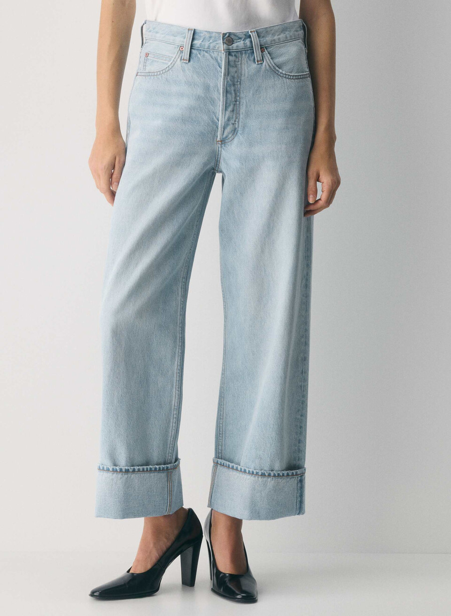 denim forum the 90s vintage lo-rise cuffed jean 15 yrs brl thr bleu