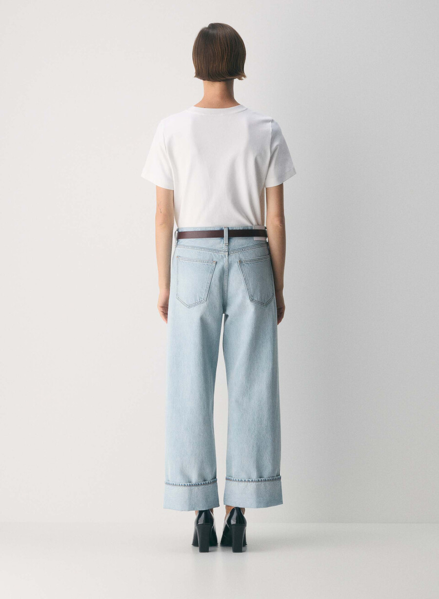 denim forum the 90s vintage lo-rise cuffed jean 15 yrs brl thr bleu