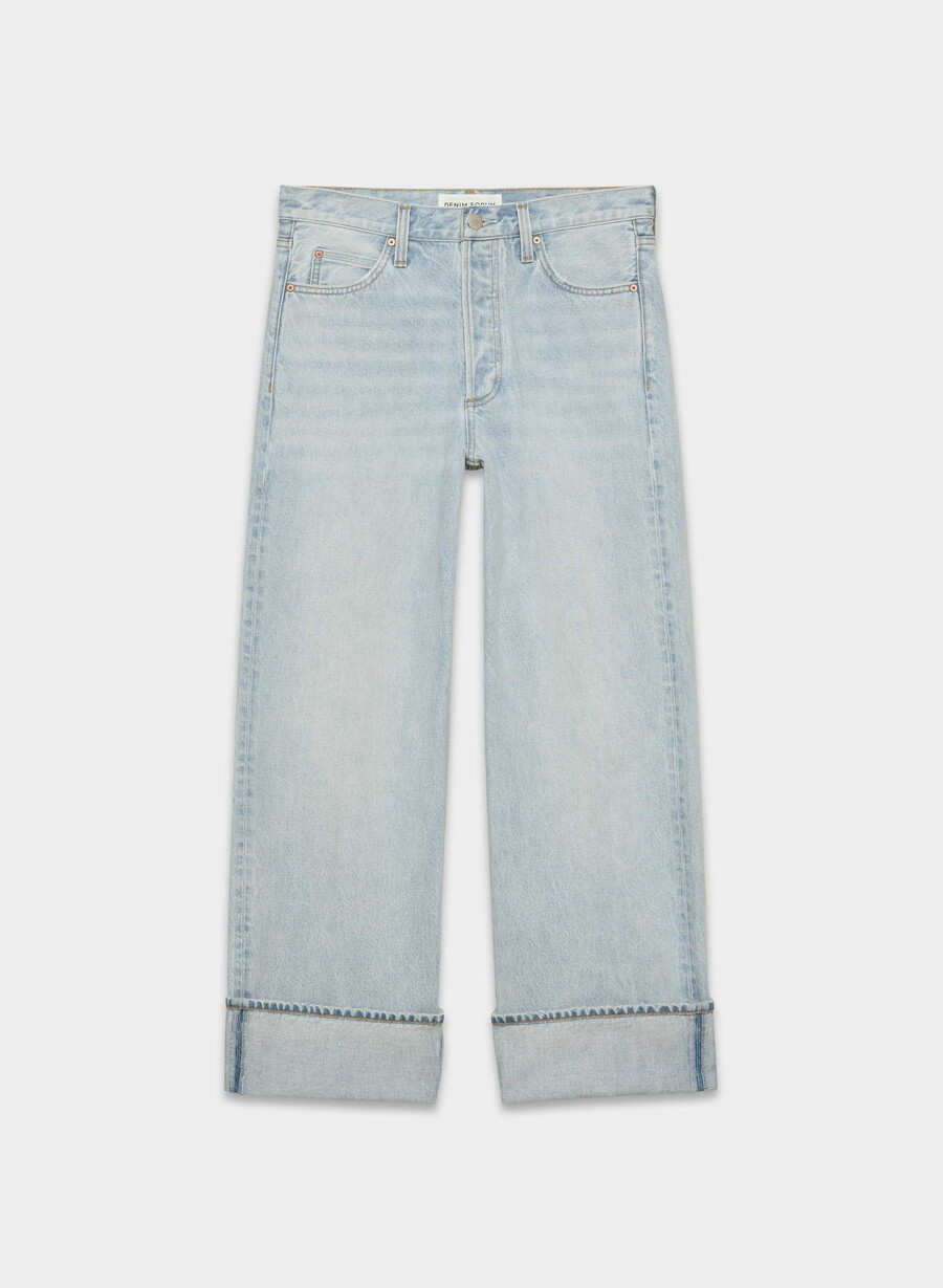 denim forum the 90s vintage lo-rise cuffed jean 15 yrs brl thr bleu