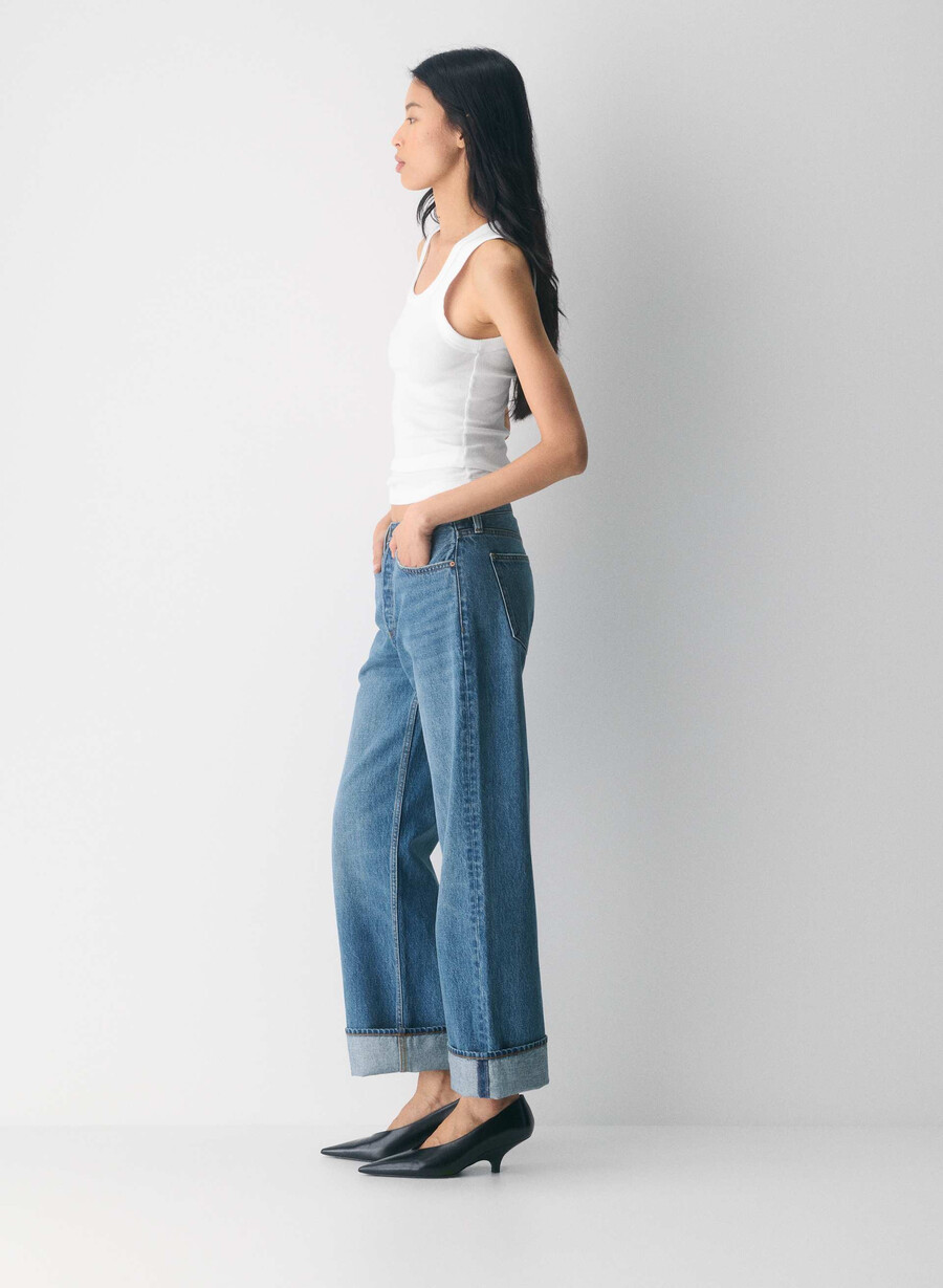 denim forum the 90s vintage lo-rise cuffed jean 5 yrs kiss n tell bl