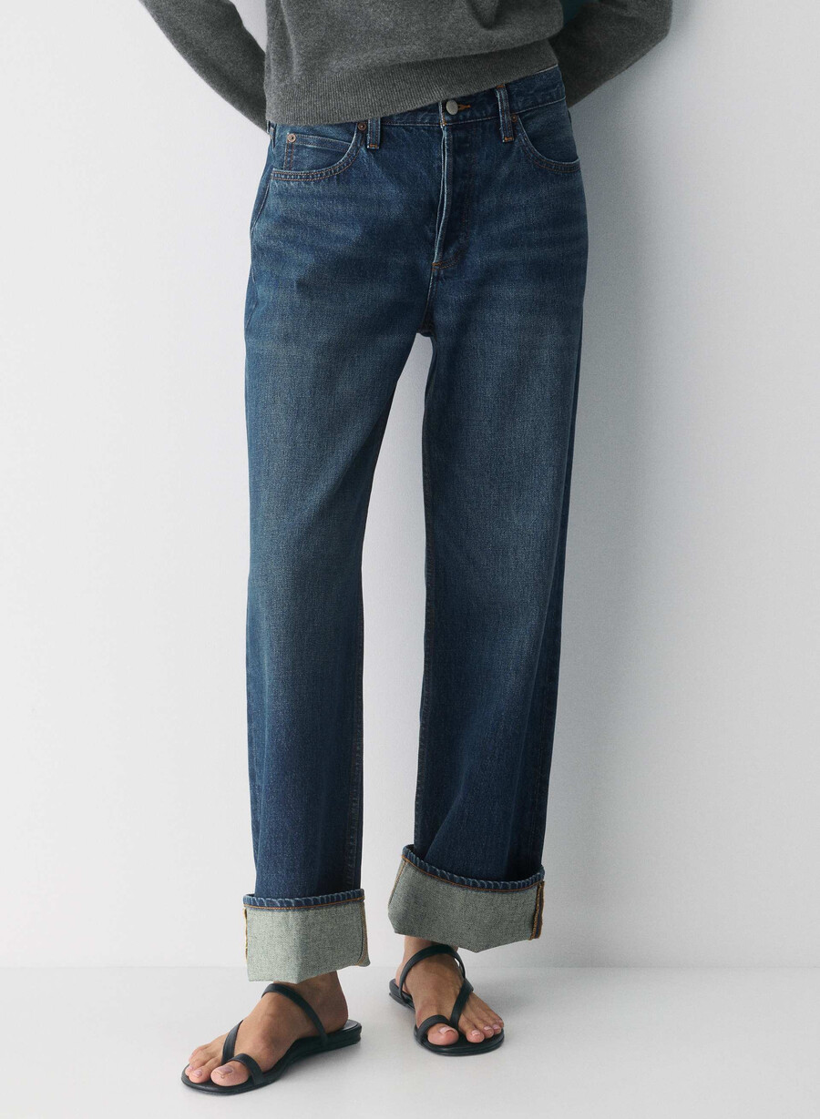 denim forum the 90s vintage lo-rise cuffed jean be about dark bleu