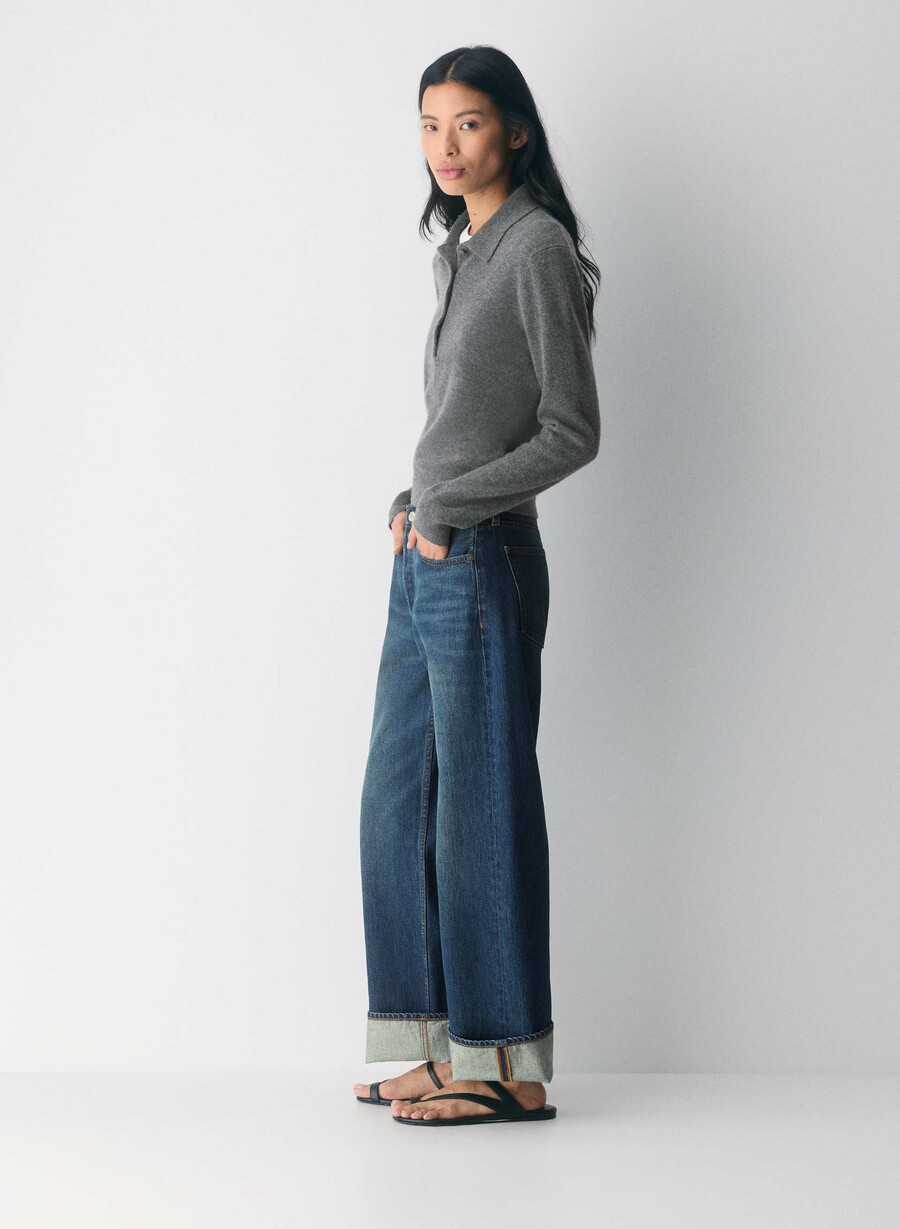 denim forum the 90s vintage lo-rise cuffed jean be about dark bleu