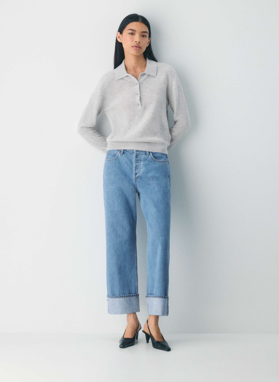 denim forum the 90s vintage lo-rise cuffed jean vintage bleu bottle