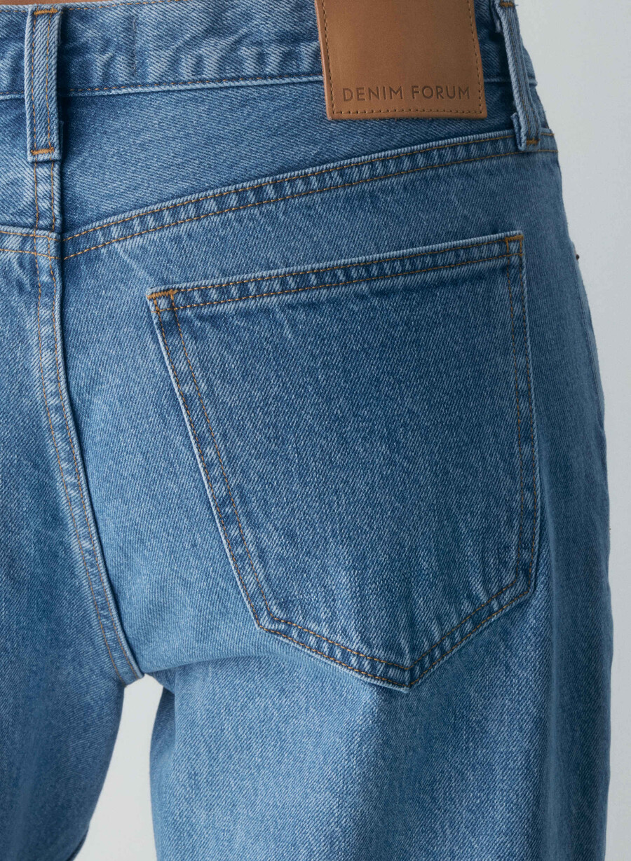 denim forum the 90s vintage lo-rise cuffed jean vintage bleu bottle