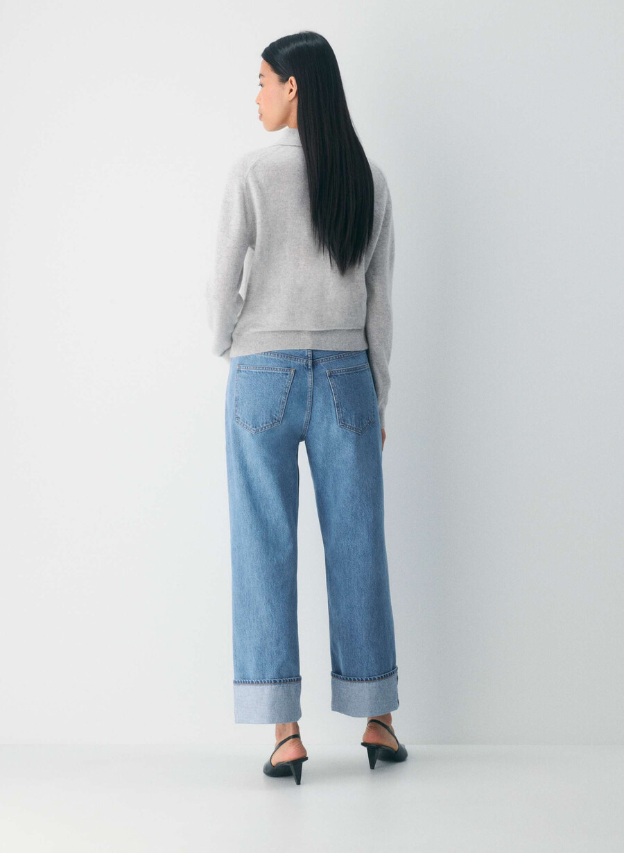 denim forum the 90s vintage lo-rise cuffed jean vintage bleu bottle