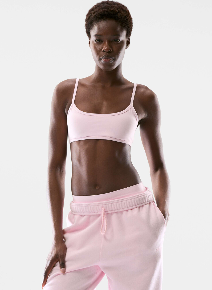 butter essential sports bra villa pink