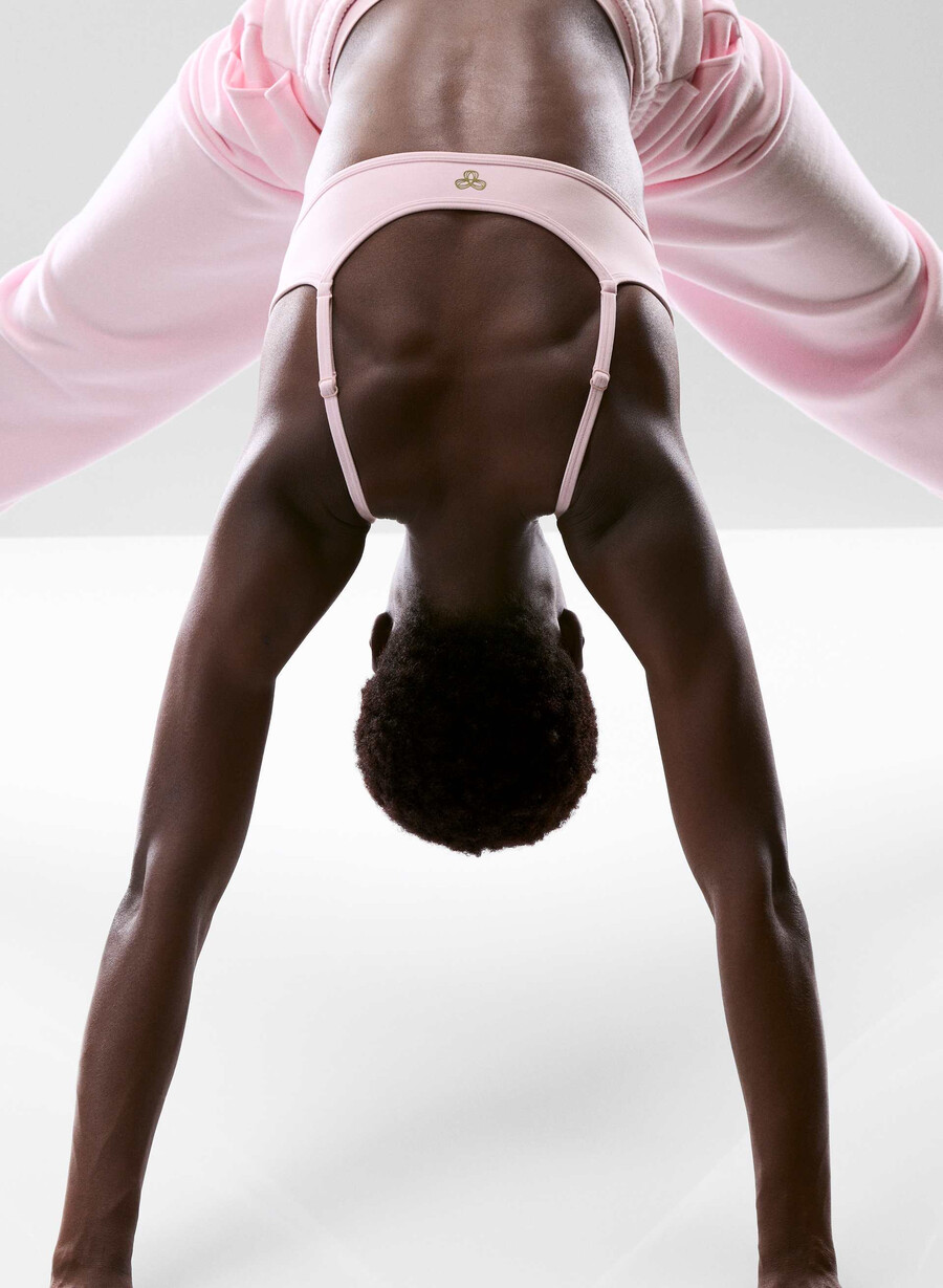 butter essential sports bra villa pink