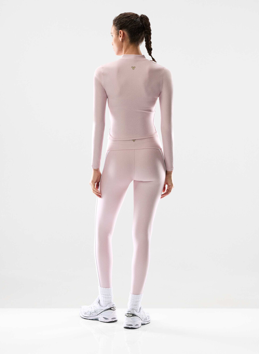 glotone showup hi-rise 26 legging dsty pink bt white