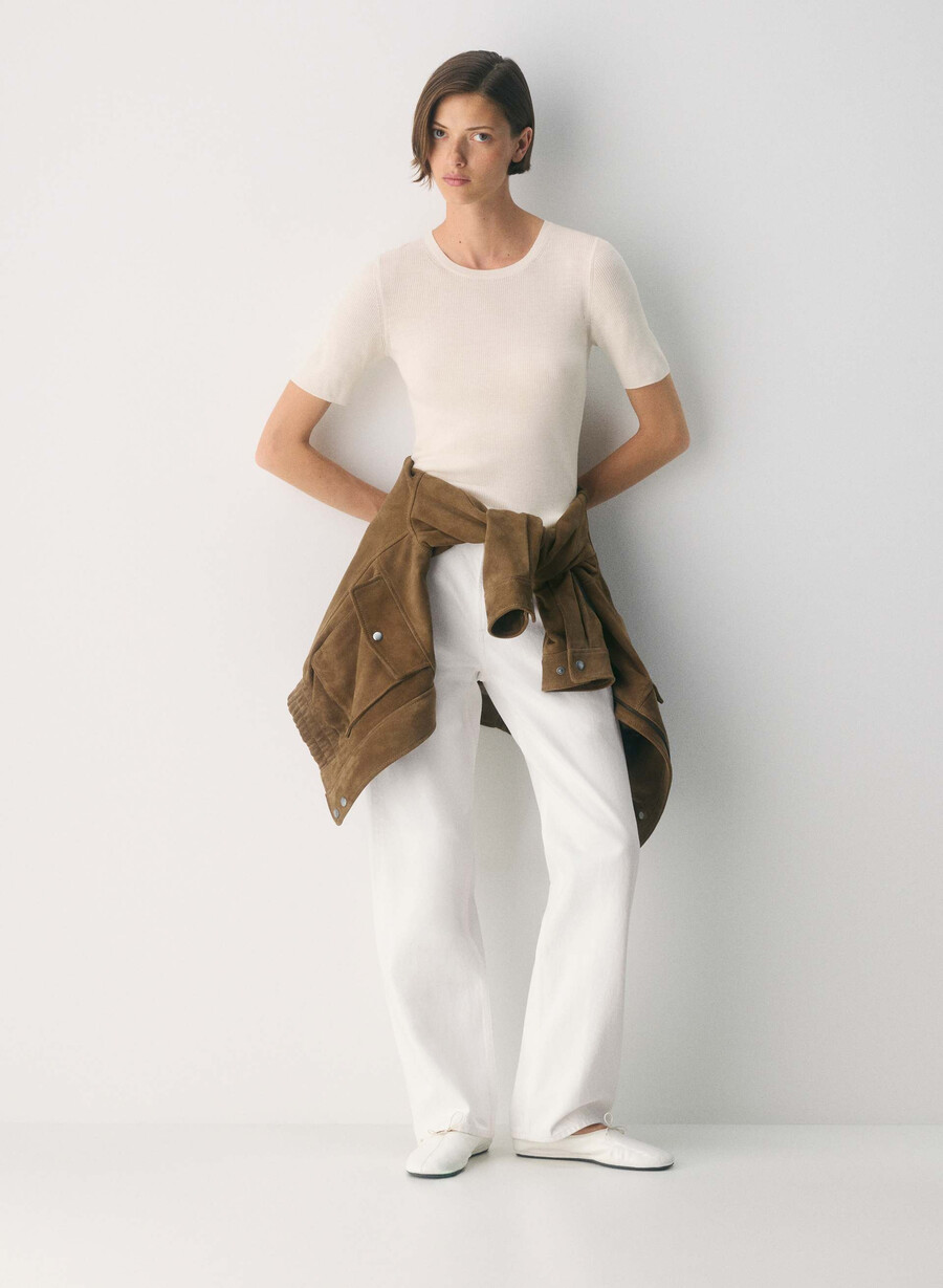 fine merino wool foundry sweater lychee white