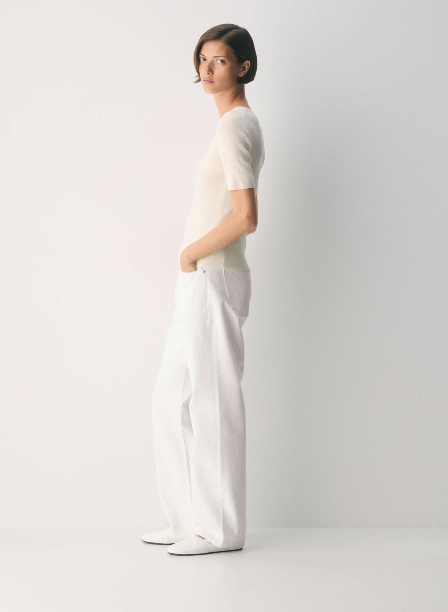fine merino wool foundry sweater lychee white