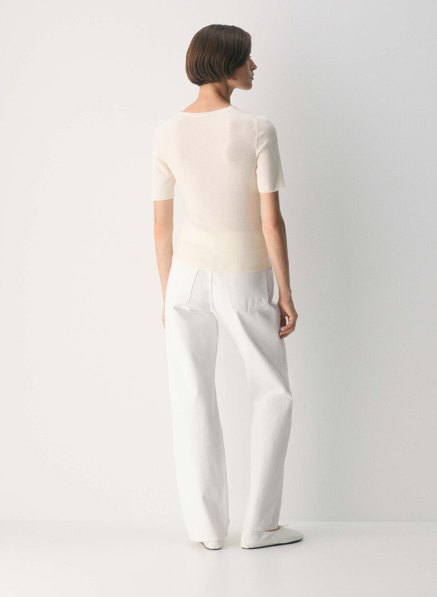 fine merino wool foundry sweater lychee white