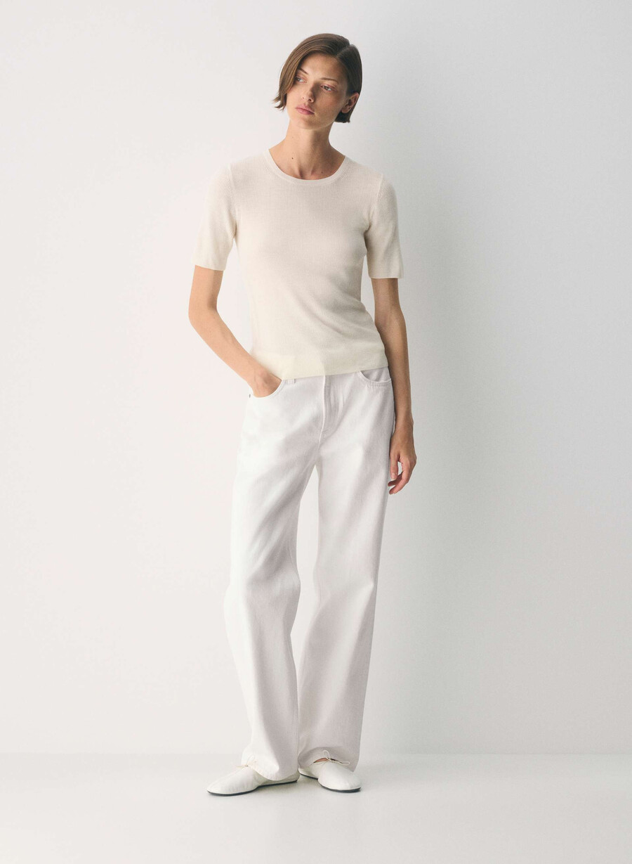 fine merino wool foundry sweater lychee white