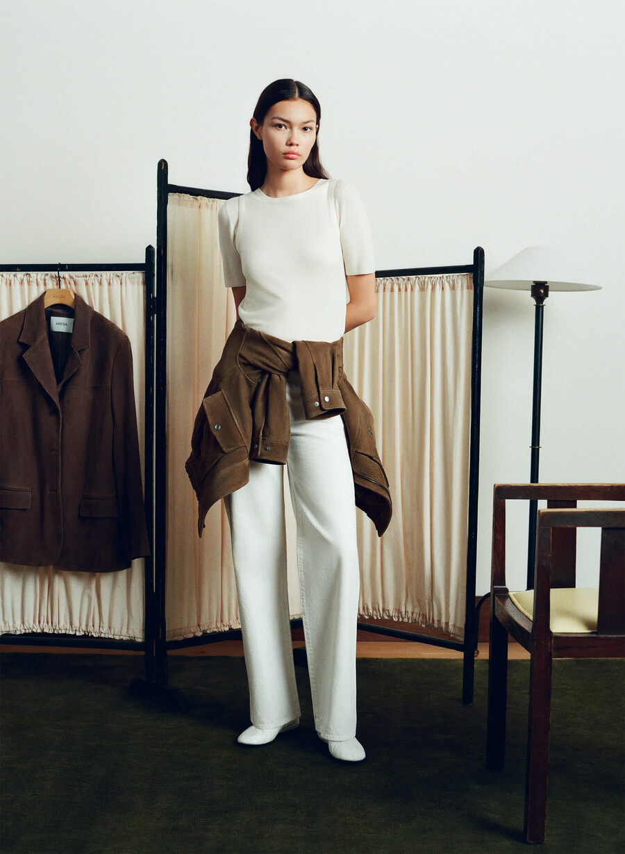 fine merino wool foundry sweater lychee white