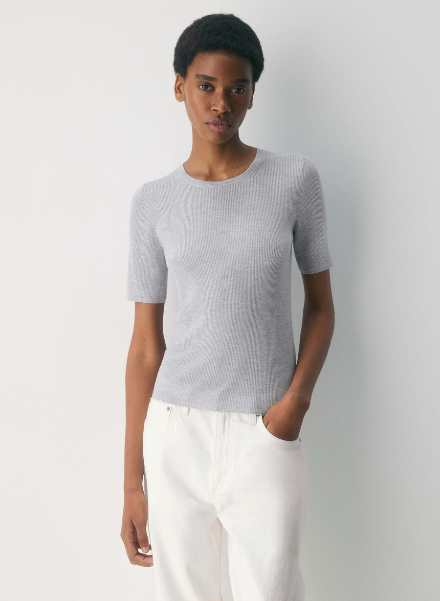 fine merino wool foundry sweater heather chrome